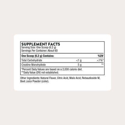 THORNE Creatine, Micronized Creatine Monohydrate Powder, 90 Servings