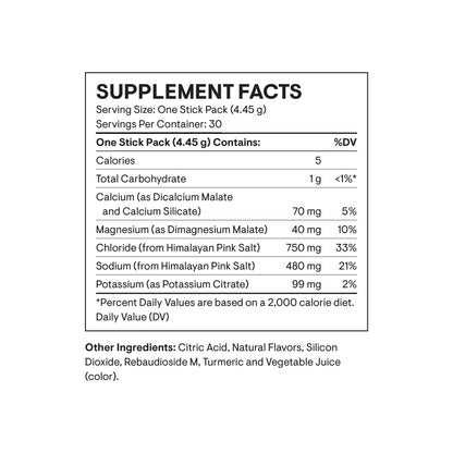 THORNE Daily Electrolytes, Electrolyte Powder Drink Mix, 30 Stick Packs