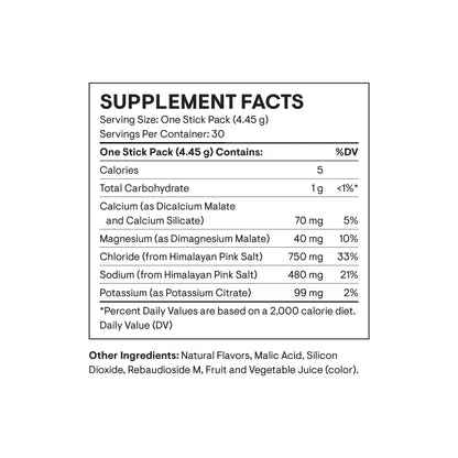 THORNE Daily Electrolytes, Electrolyte Powder Drink Mix, 30 Stick Packs